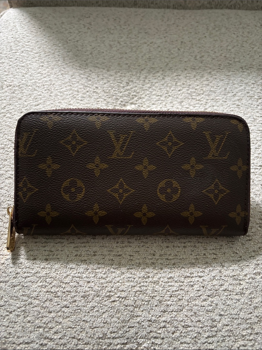*FASHION* Monogram Zip Wallet in Brown